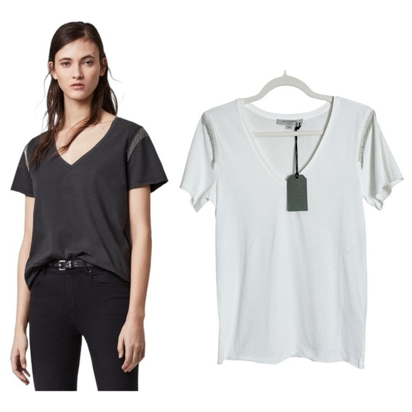 All Saints Tops - NWT All Saints Emelyn Chain T Shirt White
